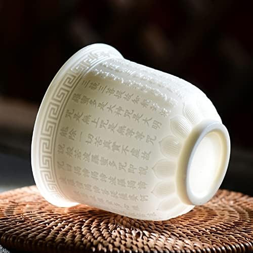 הקלה לבנה דרקון דרקון פיניקס קרמיקה מערכות כוסות תה קרמיקה | 4.7 גרם, כוסות תה קונגפו סיניות קבעו